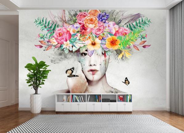 3D Beauty Rose Floral Wall Mural Wallpaper 429- Jess Art Decoration