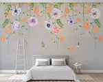 3D Purple Yellow Floral Wall Mural Wallpaper 118- Jess Art Decoration
