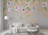 3D Purple Yellow Floral Wall Mural Wallpaper 118- Jess Art Decoration