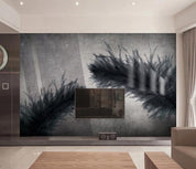 3D Black Feather Wall Mural Wallpaper 410- Jess Art Decoration