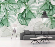 3D Green Tropical Leaves Wall Mural Wallpaper 338- Jess Art Decoration