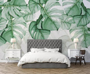 3D Green Tropical Leaves Wall Mural Wallpaper 338- Jess Art Decoration