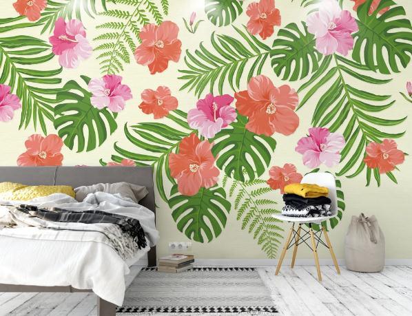 3D Floral Leaves Wall Mural Wallpaper 354- Jess Art Decoration