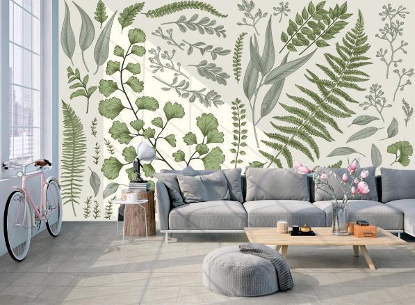 3D Green Leaves Plants Wall Mural Wallpaper 172- Jess Art Decoration