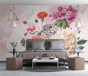 3D Floral Butterfly Wall Mural Wallpaper 452- Jess Art Decoration