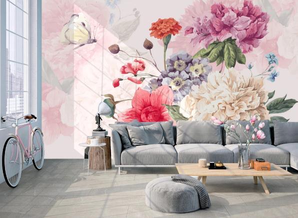 3D Floral Butterfly Wall Mural Wallpaper 452- Jess Art Decoration