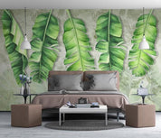 3D Green Leaves Wall Mural Wallpaper 119- Jess Art Decoration