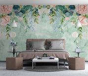 3D Green Floral Wall Mural Wallpaper 213- Jess Art Decoration