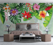 3D Tropical Leaves Floral Wall Mural Wallpaper 205- Jess Art Decoration
