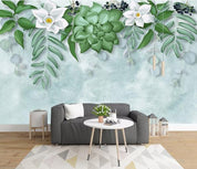 3D Green Floral Leaves Wall Mural Wallpaper 214- Jess Art Decoration
