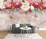 3D Red Floral Wall Mural Wallpaper 216- Jess Art Decoration