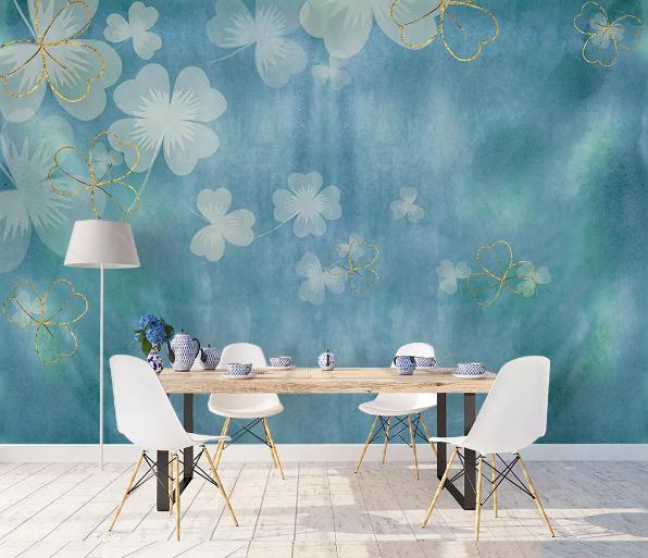 3D Blue Floral Wall Mural Wallpaper 257- Jess Art Decoration