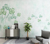 3D Green Clover Wall Mural Wallpaper 495- Jess Art Decoration