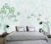 3D Green Clover Wall Mural Wallpaper 495- Jess Art Decoration