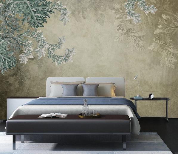 3D Grey Plants Wall Mural Wallpaper 238- Jess Art Decoration