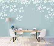 3D Blue Floral Wall Mural Wallpaper 255- Jess Art Decoration