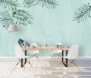 3D Blue Leaves Wall Mural Wallpaper 333- Jess Art Decoration