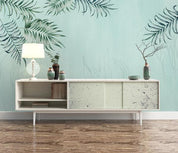 3D Blue Leaves Wall Mural Wallpaper 333- Jess Art Decoration