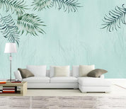 3D Blue Leaves Wall Mural Wallpaper 333- Jess Art Decoration