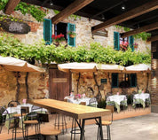3D Retro Outdoor Bar Cafe Wall Mural Wallpaper 420- Jess Art Decoration