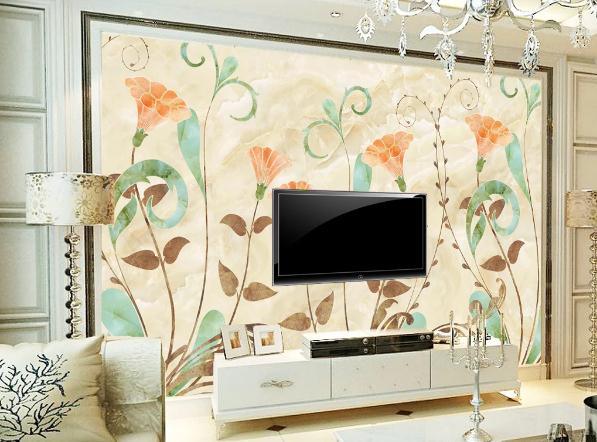 3D Nordic Fresh Color Flowers Wall Mural Wallpaperpe  498- Jess Art Decoration