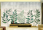 3D Nordic Simplicity Plant Leaves Wall Mural Wallpaperpe  363- Jess Art Decoration