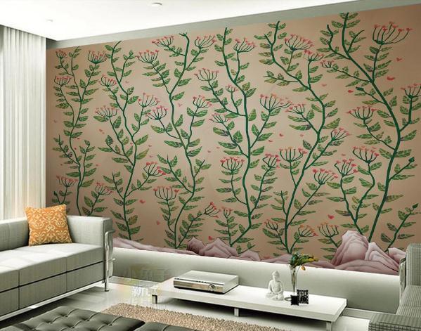 3D Nordic Fresh Retro Flowers Wall Mural  Wallpaperrpe  78- Jess Art Decoration