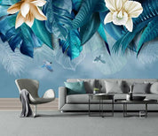 3D Nordic Hand drawing Flowers Wall Mural Wallpaperpe  312- Jess Art Decoration