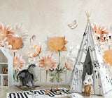 3D Nordic Retro Flowers Wall Mural Wallpaperpe 154- Jess Art Decoration