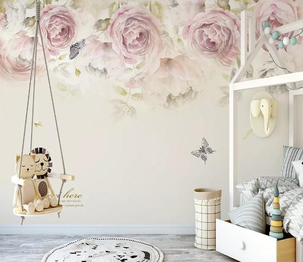 3D Nordic Flowers Wall Mural Wallpaperpe  462- Jess Art Decoration