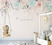 3D Nordic Hand drawing Abstract Flowers Wall Mural Wallpaperpe  226- Jess Art Decoration
