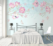 3D Nordic Hand drawing Fresh Flowers Wall Mural Wallpaperpe  249- Jess Art Decoration