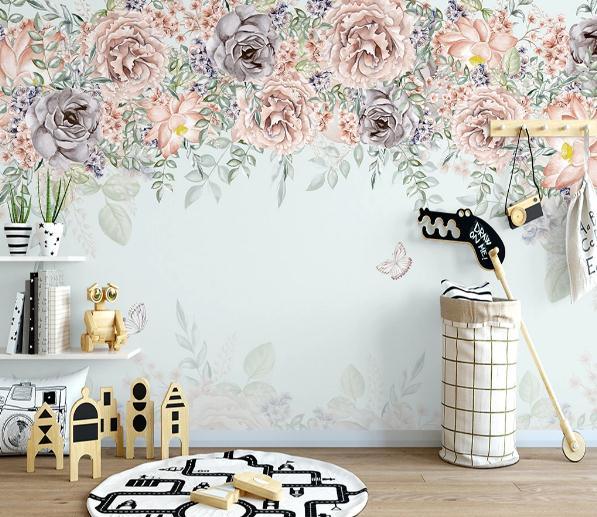 3D Nordic Simplicity Style Flowers Wall Mural Wallpaperpe 191- Jess Art Decoration
