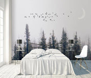 3D Nordic Fresh Forest Wall Mural  Wallpaperrpe  74- Jess Art Decoration