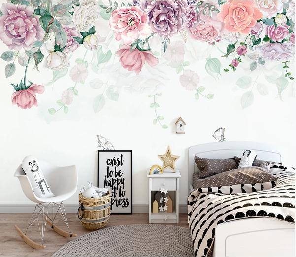 3D Nordic Fresh Flowers Wall Mural Wallpaperpe  454- Jess Art Decoration