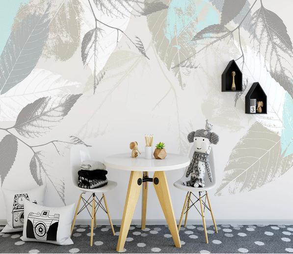 3D Nordic Hand drawing Plant Wall Mural Wallpaperpe  335- Jess Art Decoration