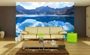 3D Mountains River Landscape Nature Blue Wall Mural Wallpaper LLL 1172- Jess Art Decoration