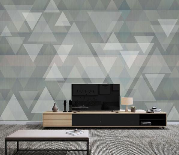 3D Nordic Geometry Graphical Triangle Wall Mural Wallpaperpe  465- Jess Art Decoration