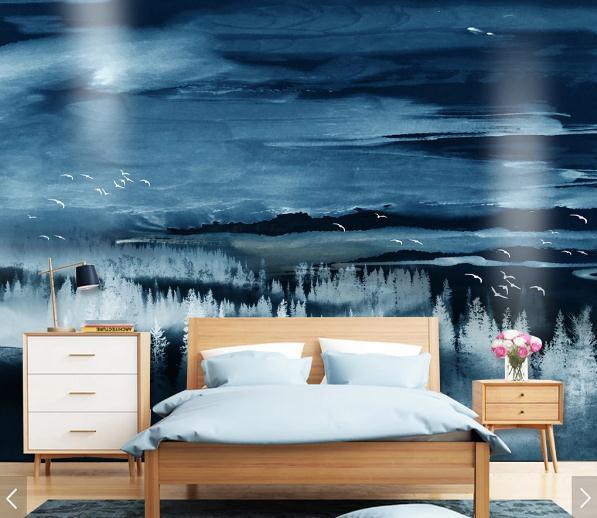 3D Nordic Forest Wall Mural Wallpaperpe  463- Jess Art Decoration