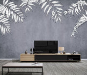 3D Nordic Black White Plant Wall Mural Wallpaperpe  322- Jess Art Decoration