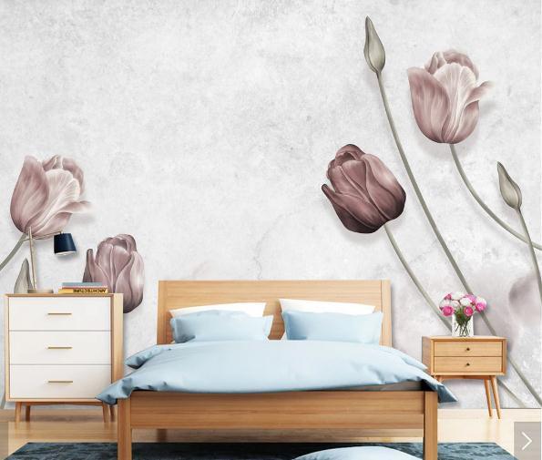 3D Nordic Retro Flowers Wall Mural Wallpaperpe 151- Jess Art Decoration