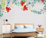 3D Nordic Hand drawing Fresh Flowers Wall Mural Wallpaperpe  252- Jess Art Decoration