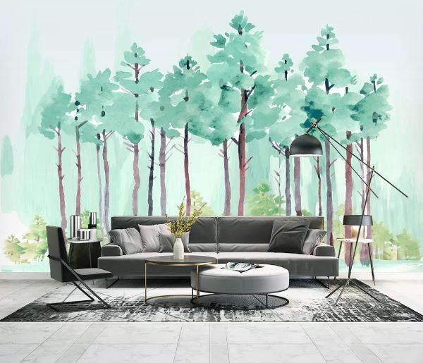 3D Nordic Simplicity Hand drawing Plant Wall Mural Wallpaperpe 181- Jess Art Decoration