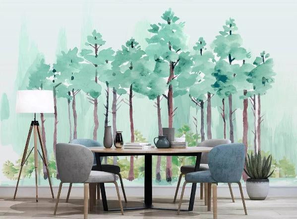 3D Nordic Simplicity Hand drawing Plant Wall Mural Wallpaperpe 181- Jess Art Decoration