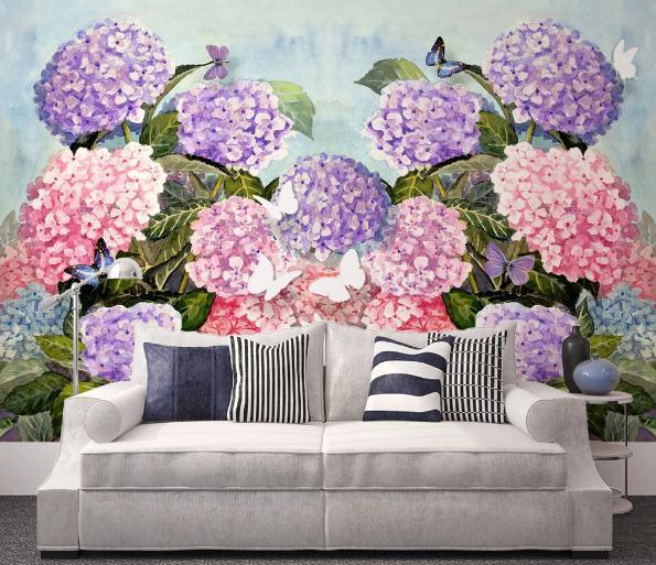 3D Nordic Fresh Flowers Wall Mural  Wallpaperrpe  85- Jess Art Decoration