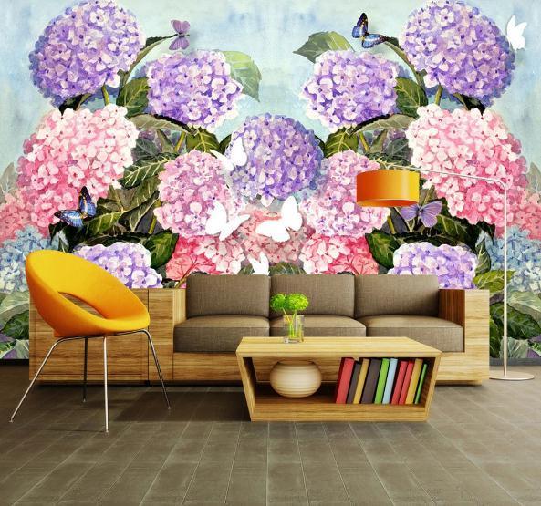 3D Nordic Fresh Flowers Wall Mural  Wallpaperrpe  85- Jess Art Decoration