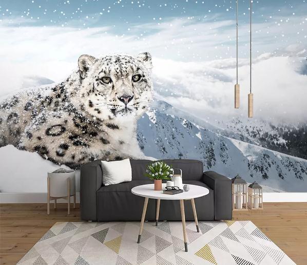 3D Leopard Wall Mural Wallpaperpe  497- Jess Art Decoration