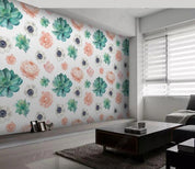 3D Nordic Fresh Flowers Wall Mural Wallpaperpe 125- Jess Art Decoration