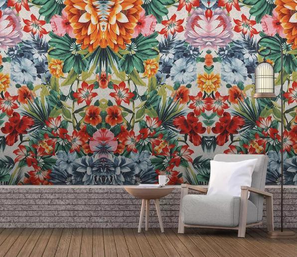 3D Nordic Fresh Flowers Wall Mural Wallpaperpe 126- Jess Art Decoration