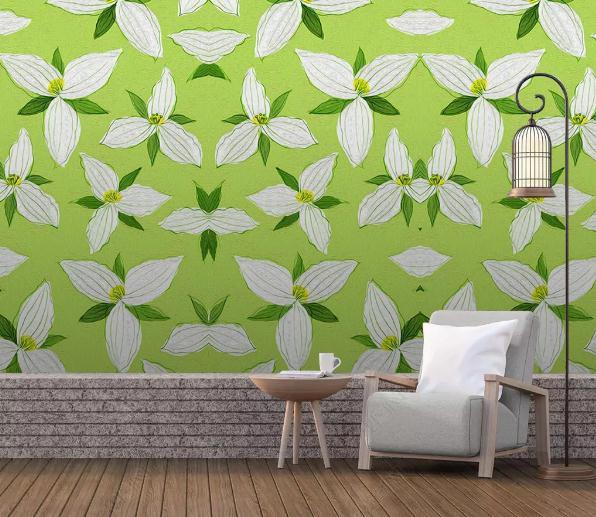 3D Nordic Fresh Simplicity Leaves Wall Mural Wallpaperpe 4- Jess Art Decoration
